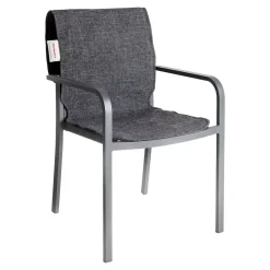 MONTANDOR Housse de siège chauffant infrarouge avec batterie gris foncé 140x48 cm
