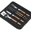 DEGLON Kit barbecue 4 pièces inox 53x10x8 cm Best