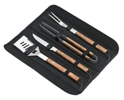 DEGLON Kit barbecue 4 pièces inox 53x10x8 cm Best