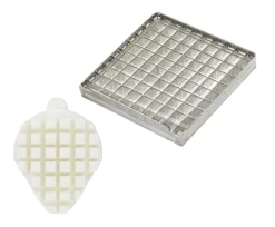 L.TELLIER Kit couteau et poussoir 6x6 mm pour coupe-frites acier 10,5x10,5x3 cm Hot