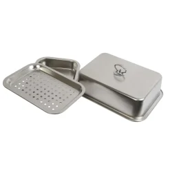 Kit de cuisson 1 bac GN1/1 avec couvercle rectangulaire inox - LE MARQUIER Sale