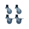 Kit de 4 roues pivotantes pour table en inox dont 2 avec frein inox - PROINOX
