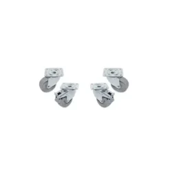 PROINOX Kit de 4 roues pivotantes pour table en inox dont 2 avec frein rond Ø 10 cm