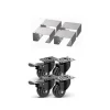 Kit de roulettes pour meuble de cuisine noir 12x5x7 cm - LE MARQUIER Discount