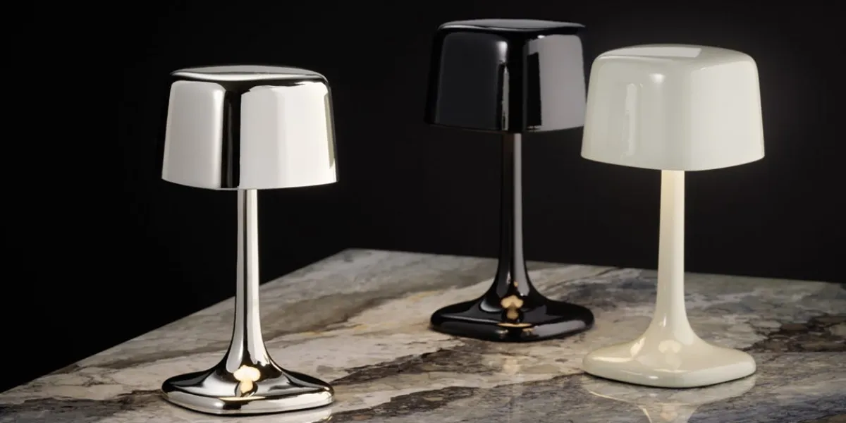 Lampe led gris 10,5x10,5x21,5 cm Soho - APS New