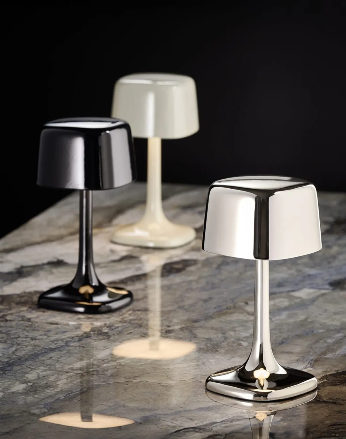 Lampe led gris 10,5x10,5x21,5 cm Soho - APS New
