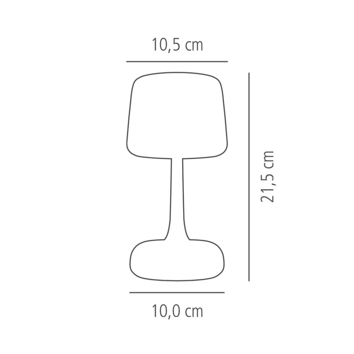 Lampe led gris 10,5x10,5x21,5 cm Soho - APS New