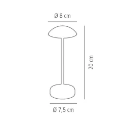 APS Lampe led noir Ø 7,5 cm 20,5 cm Alva Hot