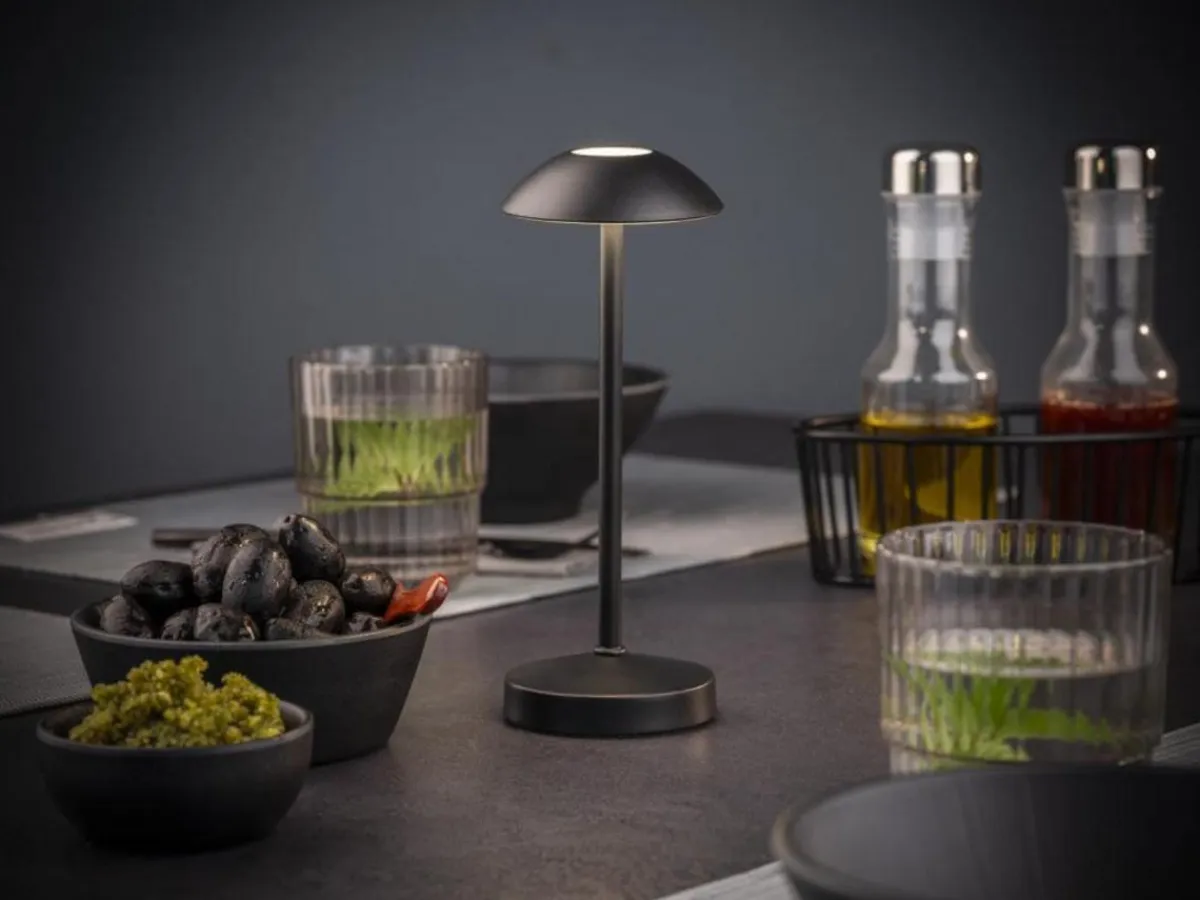 APS Lampe led noir Ø 7,5 cm 20,5 cm Alva Hot