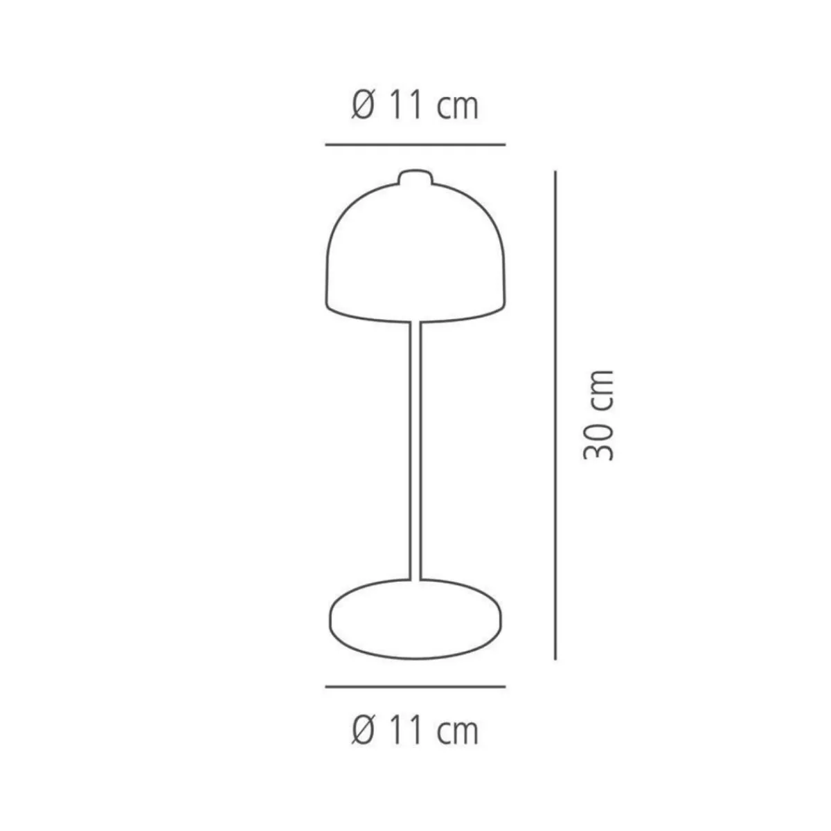 Lampe led noir Ø 11 cm 30 cm Joseph - APS Hot