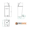 Lave-mains avec commande au pied inox 88x45x55,2 cm Avec dosseret Sans étagère - PROINOX Discount