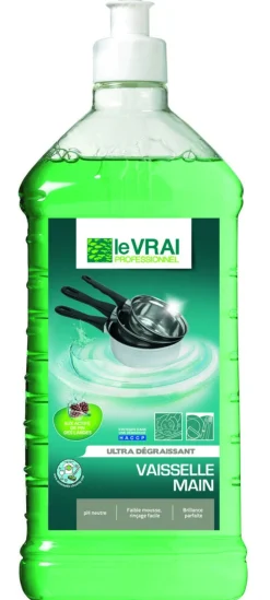 LE VRAI Liquide vaisselle à la main ultra dégraissant 1 L Sale