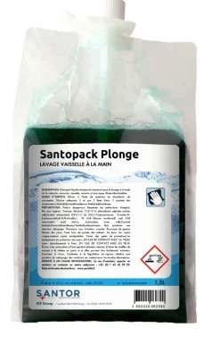 SANTOR Liquide vaisselle à la main ultra concentré 1,5 L Santopack Outlet