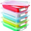 GILAC Lot de 5 bacs plats temoin 3L avec couvercle Avec couvercle plastique 35x24x8 cm 3 L fond plein parois pleines (5 pièces)