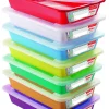 GILAC Lot de 7 bacs plats temoin 8L avec couvercle Avec couvercle plastique 8 L fond plein parois pleines New