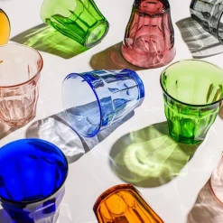 Lot de 4 gobelets forme basse multicolore verre trempé 25 cl Picardie (4 pièces) - DURALEX Discount