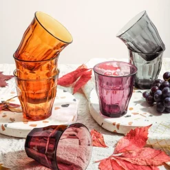 DURALEX Lot de 4 gobelets forme basse rose verre trempé 25 cl Picardie (4 pièces) New