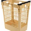Manne à pain Sans couvercle beige plastique 66,5x46x85 cm 180 L fond ajouré parois ajourées - GILAC Sale