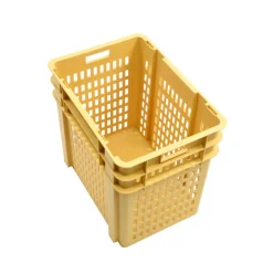 GILAC Manne à pain Sans couvercle beige plastique 64x45x55,5 cm 120 L fond ajouré parois ajourées Best