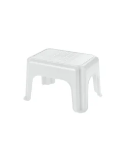 Marche-pied blanc plastique - Aucune Discount
