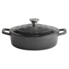 Marmite fonte émaillée inox Sans revêtement Avec couvercle 25x25x7 cm 2,5 L 5 Stars - APS Outlet