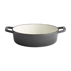Marmite fonte émaillée inox Sans revêtement Avec couvercle 25x25x7 cm 2,5 L 5 Stars - APS Outlet