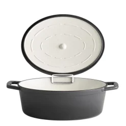 APS Marmite fonte émaillée inox Sans revêtement Avec couvercle 33x25 cm 5 L 5 Stars