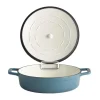 Marmite fonte émaillée inox Sans revêtement Avec couvercle 28x28x7 cm 3 L 5 Stars - APS New