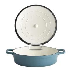 Marmite fonte émaillée inox Sans revêtement Avec couvercle 28x28x7 cm 3 L 5 Stars - APS New