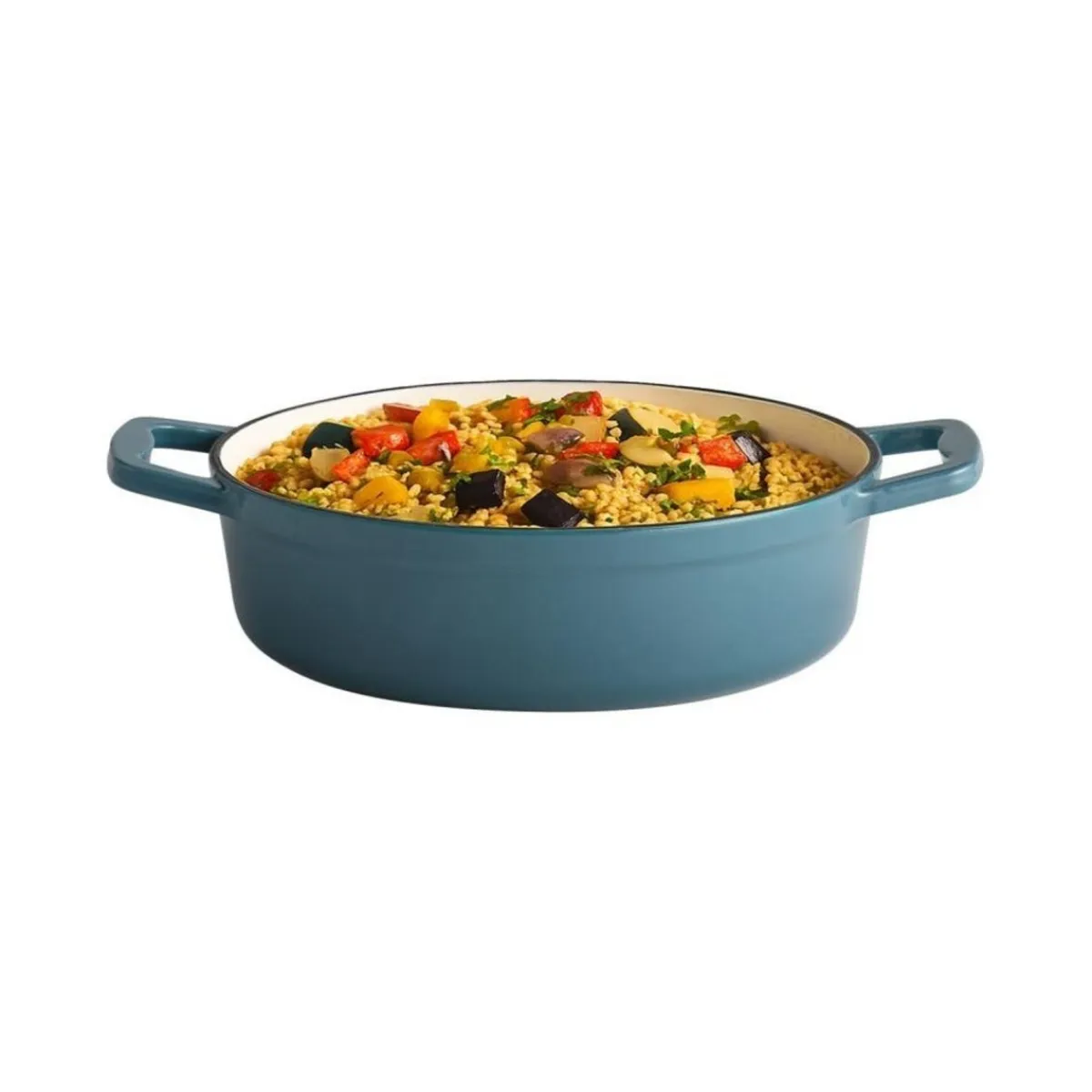 Marmite fonte émaillée inox Sans revêtement Avec couvercle 25x25x7 cm 2,5 L 5 Stars - APS Hot