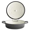 APS Marmite fonte émaillée inox Sans revêtement Avec couvercle 28x28x7 cm 3 L 5 Stars Outlet