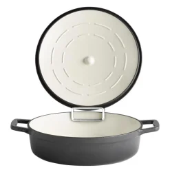 APS Marmite fonte émaillée inox Sans revêtement Avec couvercle 28x28x7 cm 3 L 5 Stars Outlet