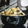 Marmite à moules acier émaillé Sans revêtement Avec couvercle Ø 18 cm 15 cm 1,5 L - Aucune Sale
