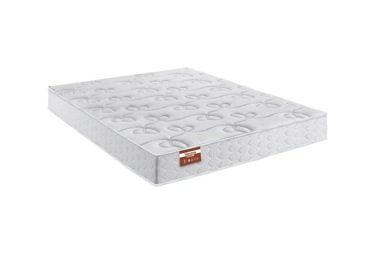 DUNLOPILLO Matelas ressort Livré compressé roulé très ferme Classement non feu 200x90x23 cm blanc Verona