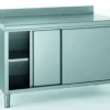 Meuble bas inox 120x70x90 cm Avec dosseret Avec étagère - TOURNUS Online