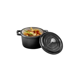 APS Mini cocotte fonte émaillée inox Sans revêtement Avec couvercle 11x11 cm 35 cl 5 Stars