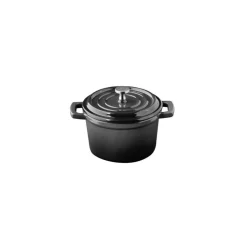 APS Mini cocotte fonte émaillée inox Sans revêtement Avec couvercle 11x11 cm 35 cl 5 Stars