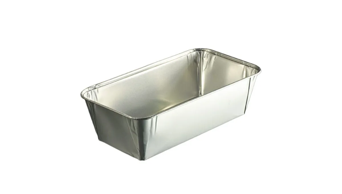 Moule à cake rectangulaire gris aluminium 24,7x13,3x6,8 cm 164 cl (50 pièces) - Aucune Clearance