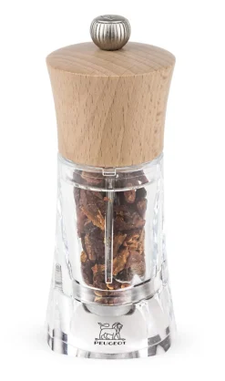 Moulin à piment transparent Ø 7 cm 14 cm Oleron - PEUGEOT SAVEURS Discount