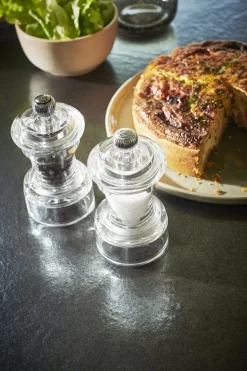 PEUGEOT SAVEURS Moulin à poivre droit transparent Ø 5,4 cm 10 cm Bistro Sale