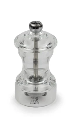 PEUGEOT SAVEURS Moulin à poivre droit transparent Ø 5,4 cm 10 cm Bistro Sale