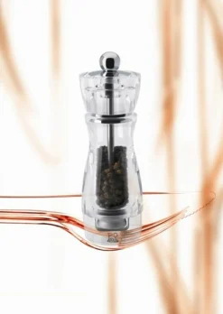 PEUGEOT SAVEURS Moulin à poivre transparent 16 cm Vittel Discount