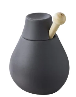 Moutardier gris porcelaine culinaire Ø 7,3 cm Likid - REVOL Discount