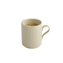 Mug rond beige porcelaine 24 cl Ø 7,5 cm The Grid - APS