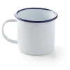 Mug rond blanc acier émaillé 52 cl Ø 10 cm - HENDI Online