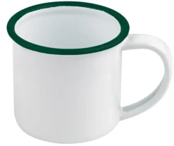 Mug rond blanc acier émaillé 350 ml 10 cm Ø 10 cm - Aucune New