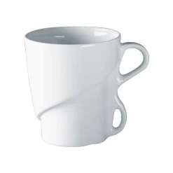 Mug rond blanc porcelaine vitrifiée 32 cl Ø 9 cm Delissea - RAK New