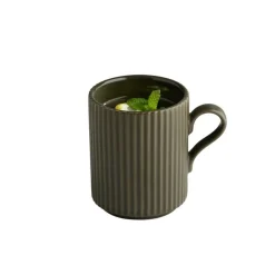 APS Mug rond marron porcelaine 24 cl Ø 7,5 cm The Grid Hot
