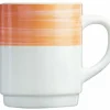 ARCOROC Mug rond orange verre opal 25 cl Ø 7,2 cm Brush Best