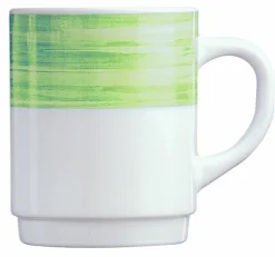 Mug rond vert verre opal 25 cl Ø 7,2 cm Brush - ARCOROC Discount